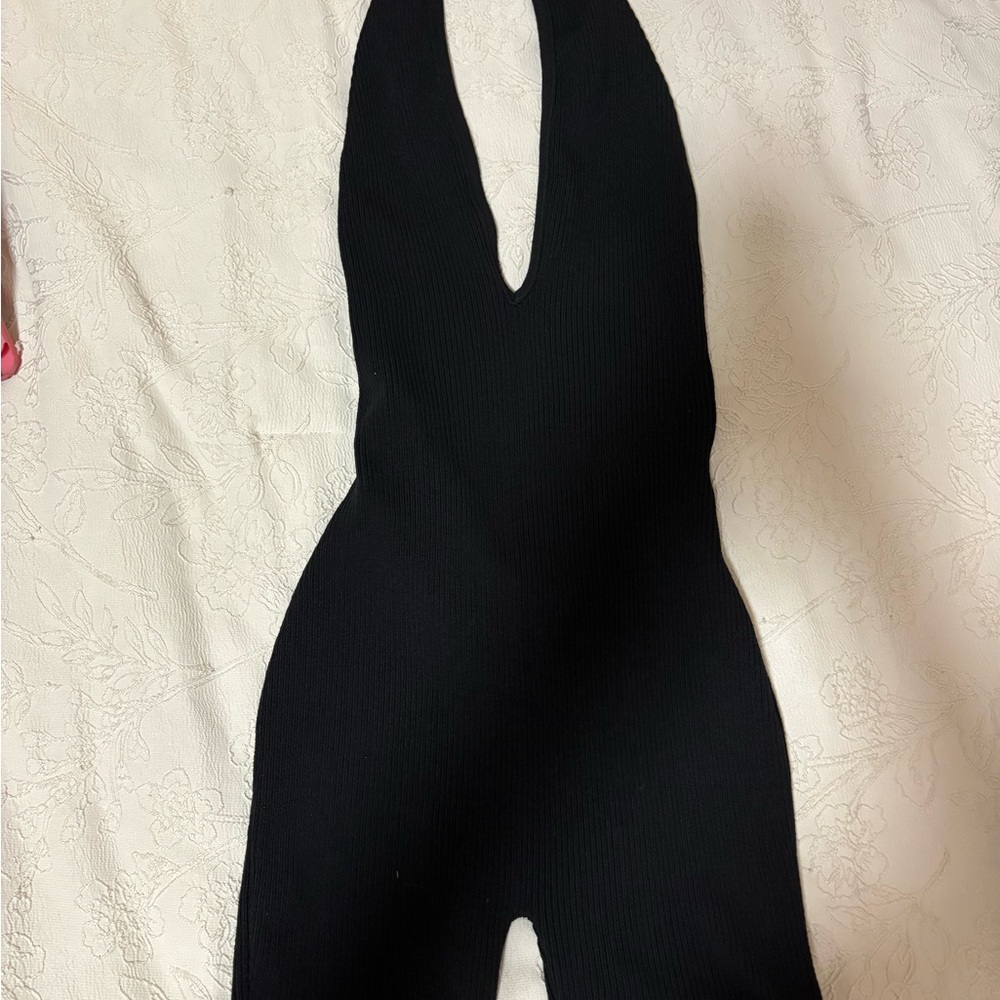Kids Black One-Piece Halter Romper